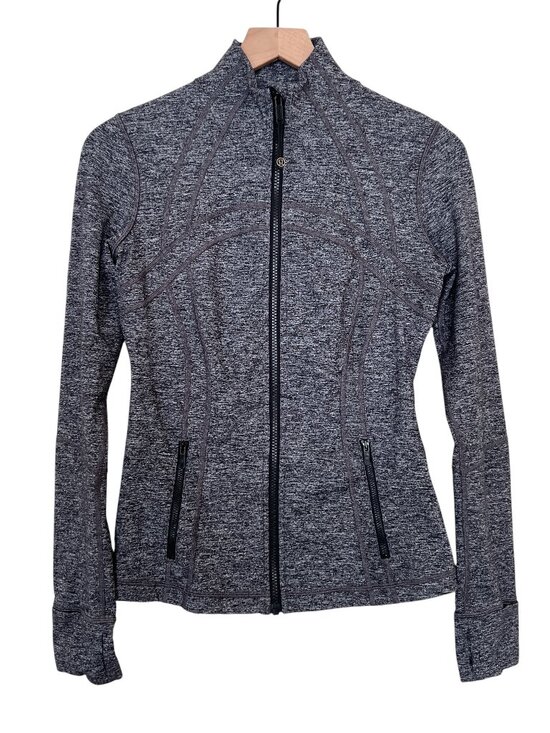 lululemon athletica Jackets & Blazers - Lululemon Heathered Black Full Zip Up Luon Define Jacket